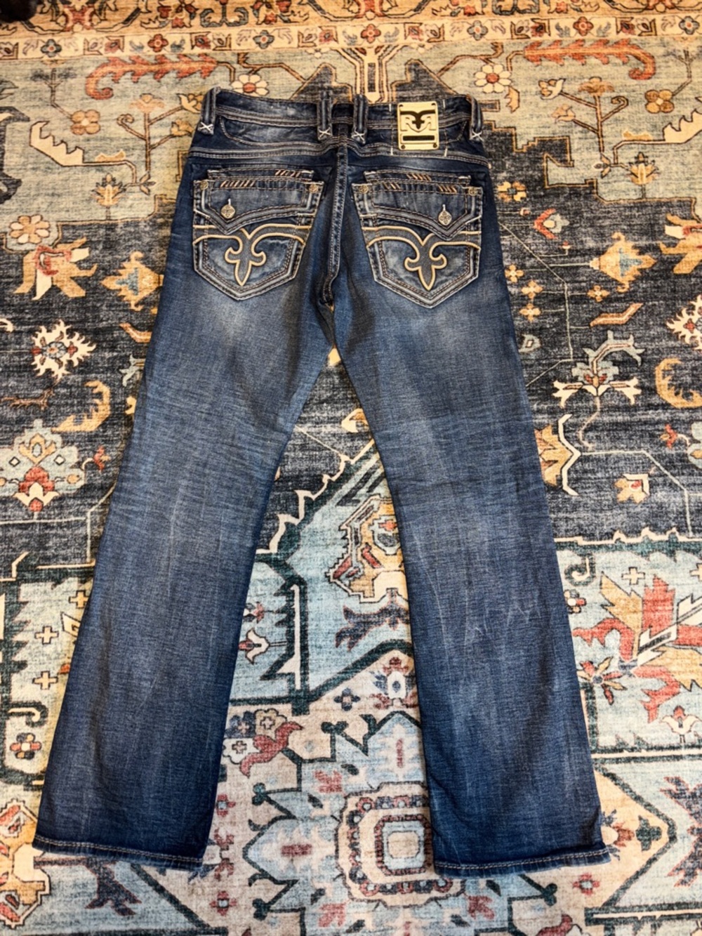 Mens Rock Revival Bootcut Jeans